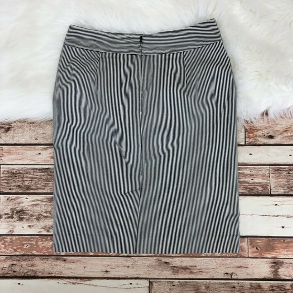Banana Republic Striped Pencil Skirt Size 0 Cotton - Picture 4 of 5
